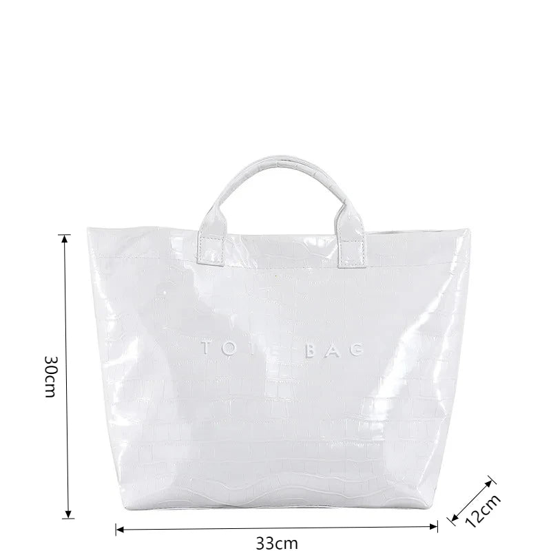Luxury Crocodile Pattern Women Handbag With Short Handle