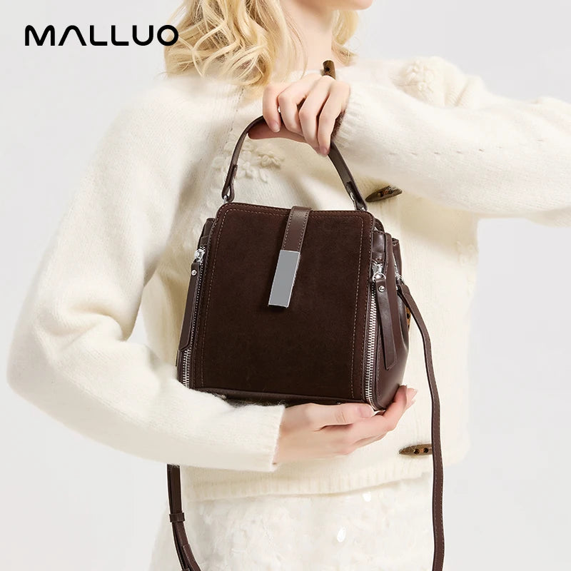 Suede Leather Shoulder Bag for Women