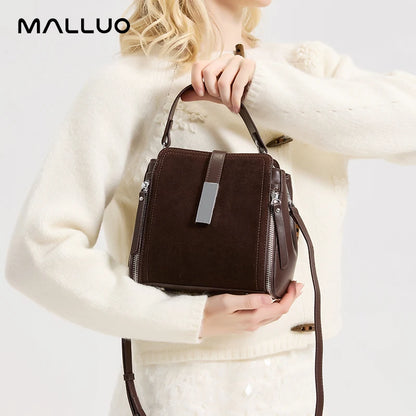Suede Leather Shoulder Bag for Women