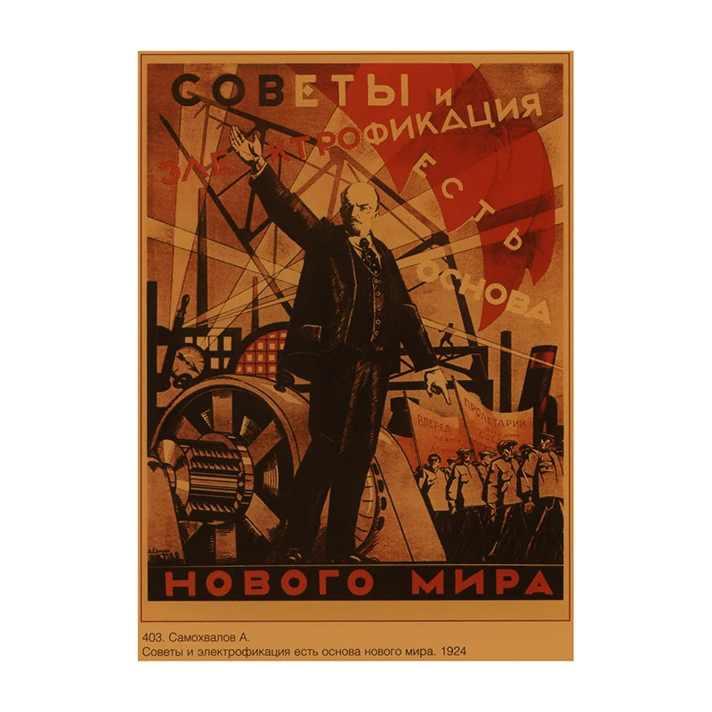 Soviet USSR Vintage Poster Wall Art Print – Retro CCCP Canvas Decor
