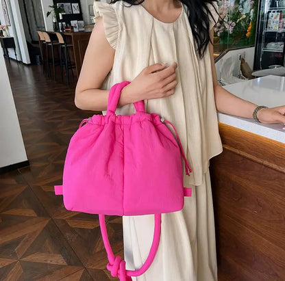 Puffer Tote Bag – Women's Padded Nylon Shoulder Bag