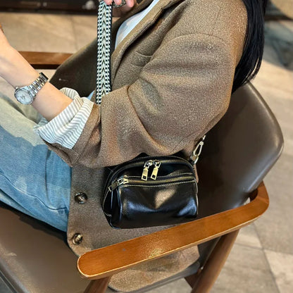 Women Cowhide Small Handbag Popular and Versatile Genuine Leather
