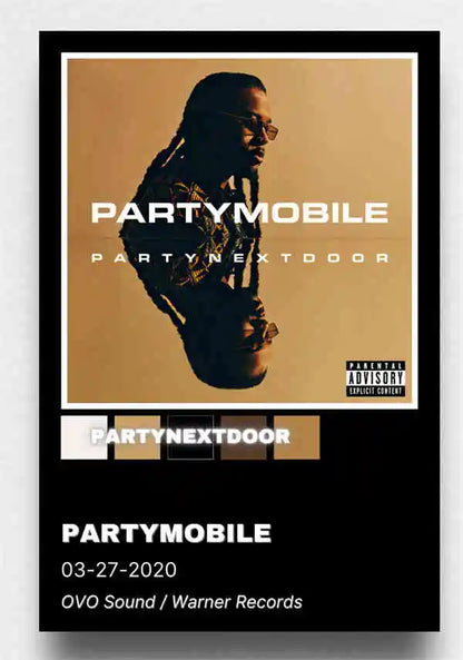 PARTYNEXTDOOR Partymobile Album Cover Poster Wall Art Print