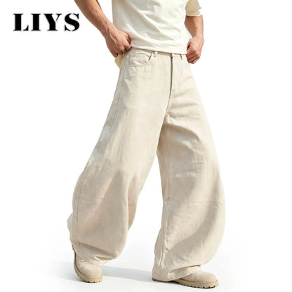 Men's Baggy Wide Leg Denim Jeans – Y2K Streetwear Style