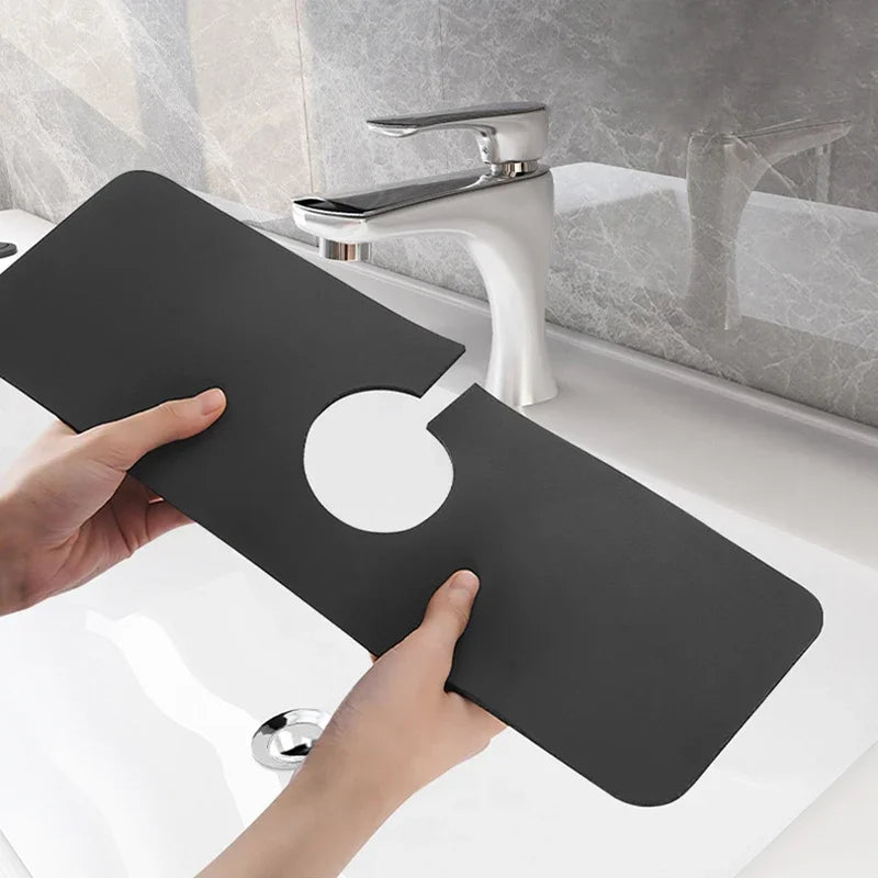 Faucet Splash Guard Mat – Absorbent Sink Countertop Water Pad for Bathroom & Kitchen