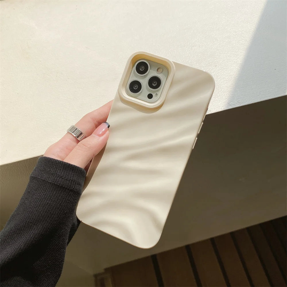 Electroplated 3D Wave iPhone Case for iPhone 17 / 16 / 15 / 14 / 13 / 12 / 11 Series