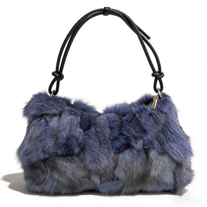 Fluffy Fur Shoulder Bag for Women – Luxury Handbag & Purse