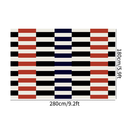 Vikama Memphis Style Geometric Color Block Rug Retro Art Durable Non-Slip Modern Edgy Living Room