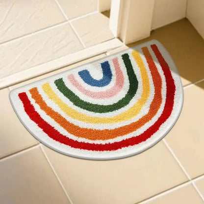 Vikama Modern Rainbow Carpet Warm Stylish Home Decoration Household Entrance Mat Bathroom Floor Mat