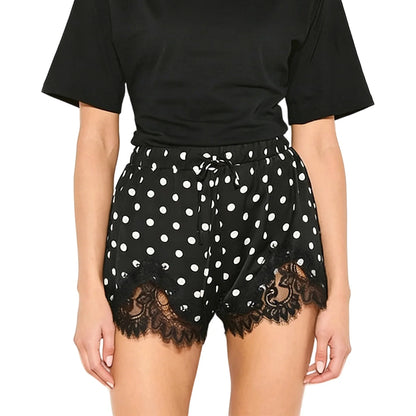 Satin Lace Trim Slip Shorts – Women's Y2K Coquette Style