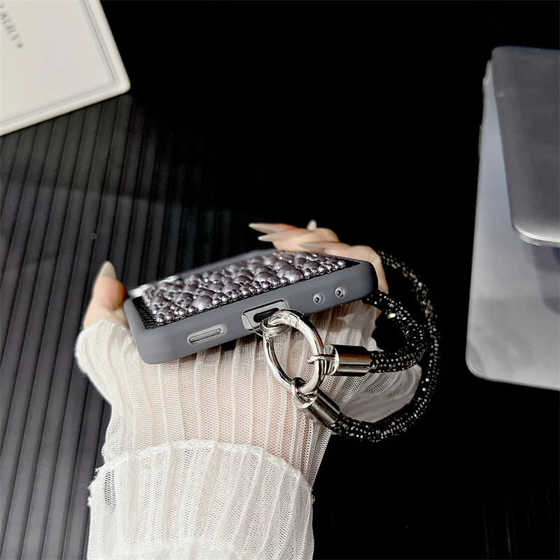 Samsung Galaxy Z Flip Case 3D Pearl Glitter – Luxury Bling Cover