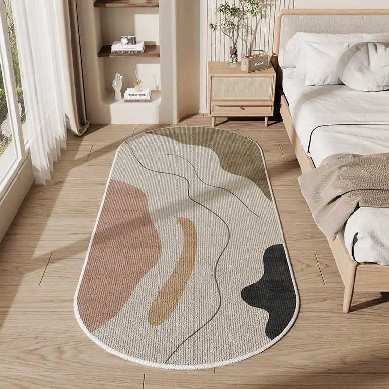 Oval Area Rug – Soft Non-Slip Bedroom & Hallway Runner Carpet
