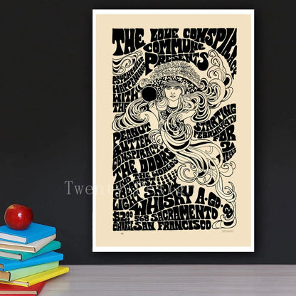 The Doors Vintage Concert Poster – Retro Rock Music Wall Art