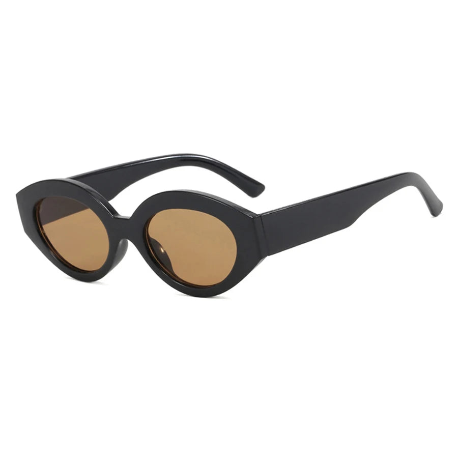 Vintage Cat Eye Sunglasses – Oval Punk Shades for Women