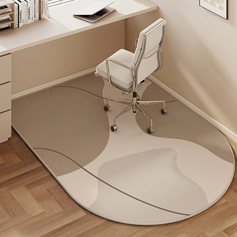 Office Chair Mat – Arch-Shaped Desk Rug, Sound-Proof & Wear-Resistant