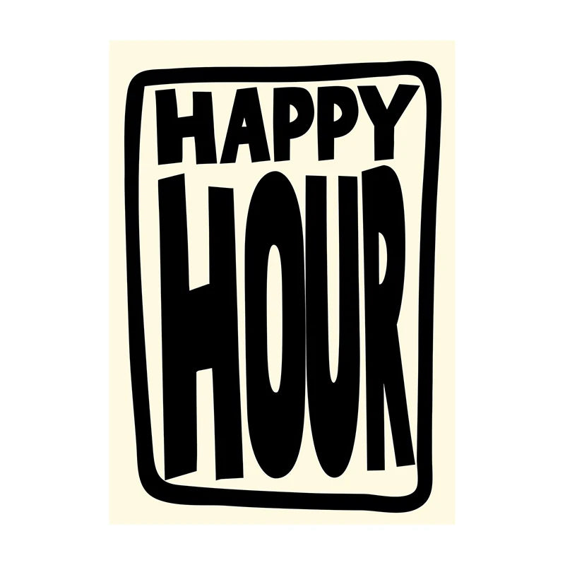 Cocktail & Drinks Wall Art Poster – Retro Minimalist Bar Print