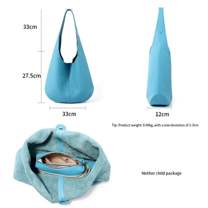Women's Genuine Leather Hobo Shoulder Bag – Soft Retro Luxury