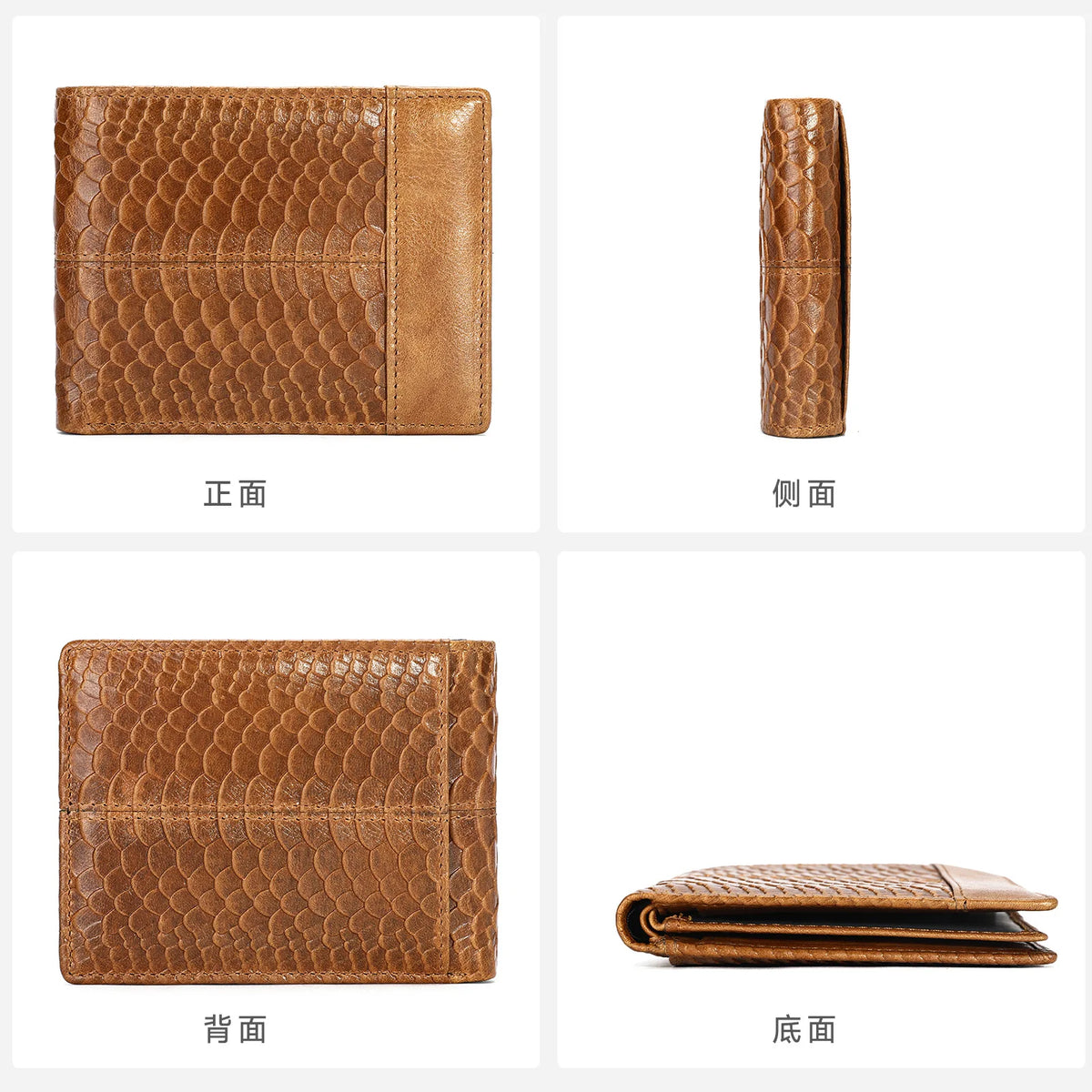 Crocodile Pattern Leather Organizer Wallet for Men