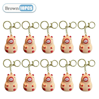 Capybara Squeeze Bubble Keychain Toy