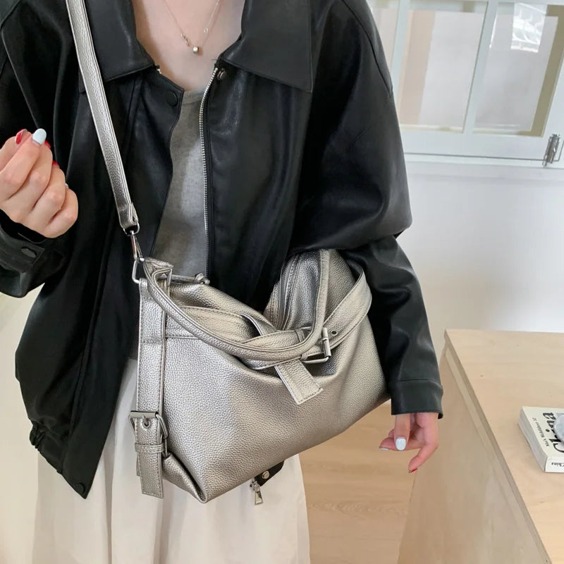 Large Capacity Soft Leather Tote Bag