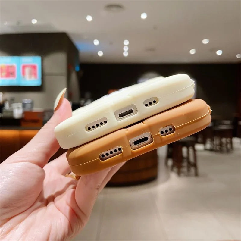 Rilakkuma 3D Bear iPhone Case – Cute Soft Silicone
