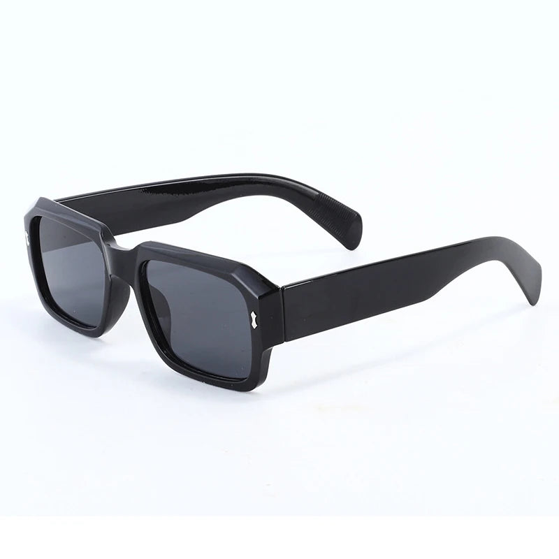 Chunky Square Sunglasses – Unisex Retro Bold Frame Shades