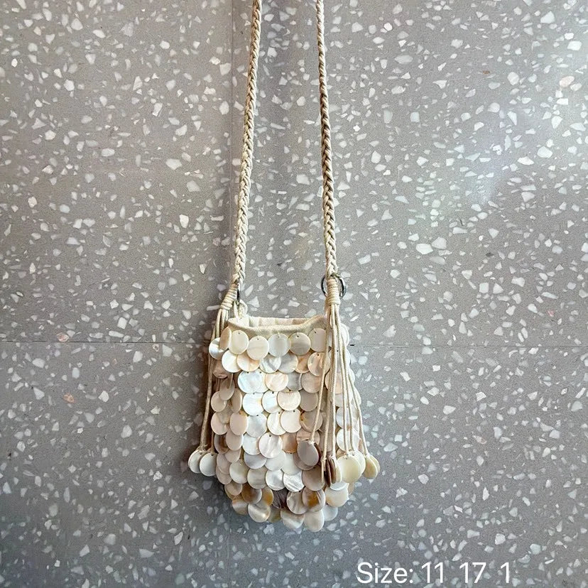 Luxury Sequin Evening Bag – Handmade Woven Hobo Tote Handbag