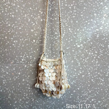 Luxury Sequin Evening Bag – Handmade Woven Hobo Tote Handbag