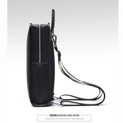 Genuine Leather Men's Backpack – Large Laptop Bag