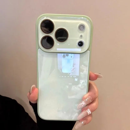 Candy Color Tempered Glass iPhone Case with Camera Protection