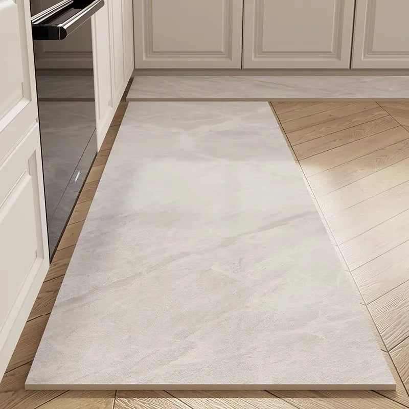 Marble Kitchen Mat Set – Non-Slip Absorbent Diatomite Runner