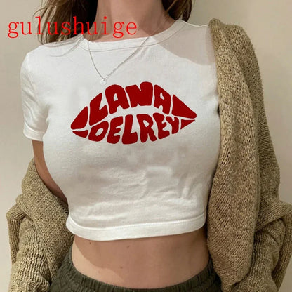 Lana Del Rey Ultraviolence Graphic Crop Top – Women's Vintage Short Sleeve Tee