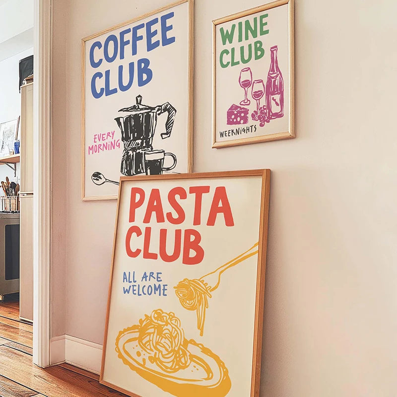 Minimalist Kitchen Wall Art Poster – Food Print for Home Decor