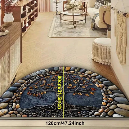Tree of Life Entrance Doormat Non-Slip Soft Hallway Rug