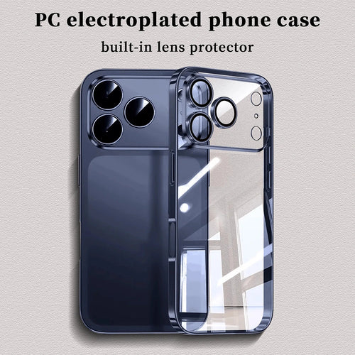 Electroplated Clear iPhone Case with Built-In Lens Protector