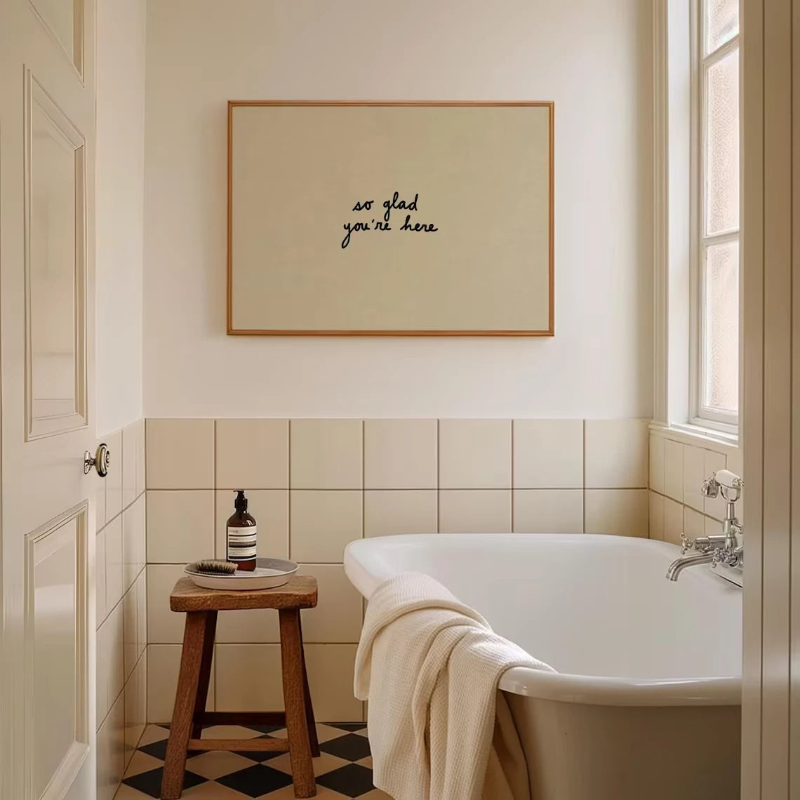 So Glad You're Here Wall Art Print – Entryway Poster