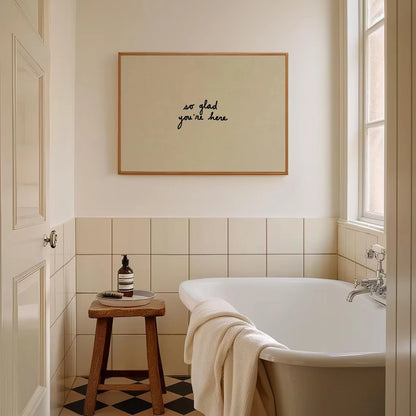 So Glad You're Here Wall Art Print – Entryway Poster