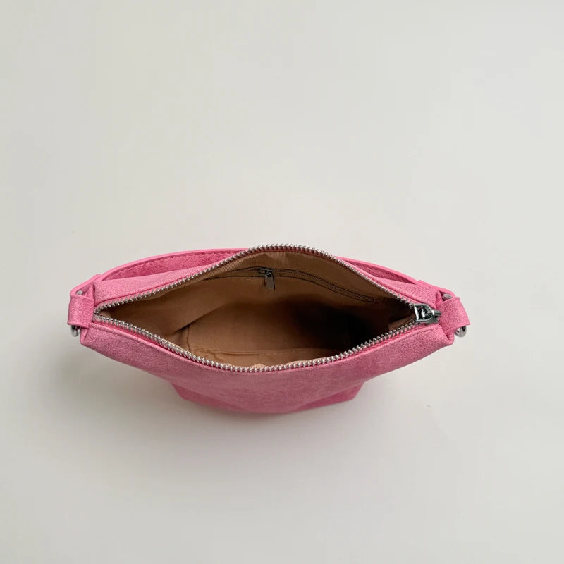 Retro Suede Mini Shoulder Bag – Women's Top Handle Handbag