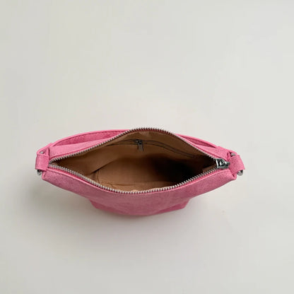 Retro Suede Mini Shoulder Bag – Women's Top Handle Handbag