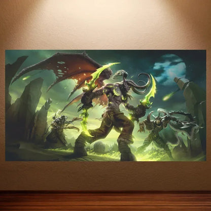 World of Warcraft Canvas Poster – Retro Game Wall Art Decor