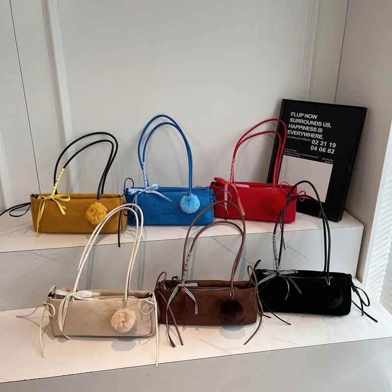 PU Leather Tote Bag – Retro Underarm Shoulder Bag for Women