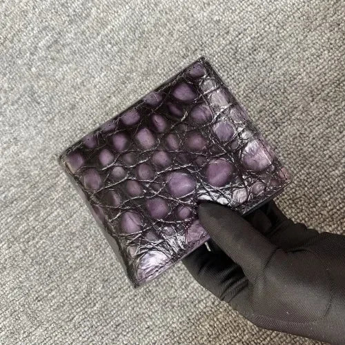 Men's Genuine Crocodile Leather Bifold Wallet | Luxury Card Organizer