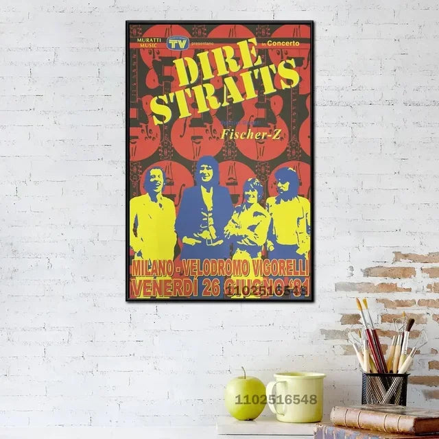 Dire Straits Wall Art Poster – Classic Rock Music Print Decor