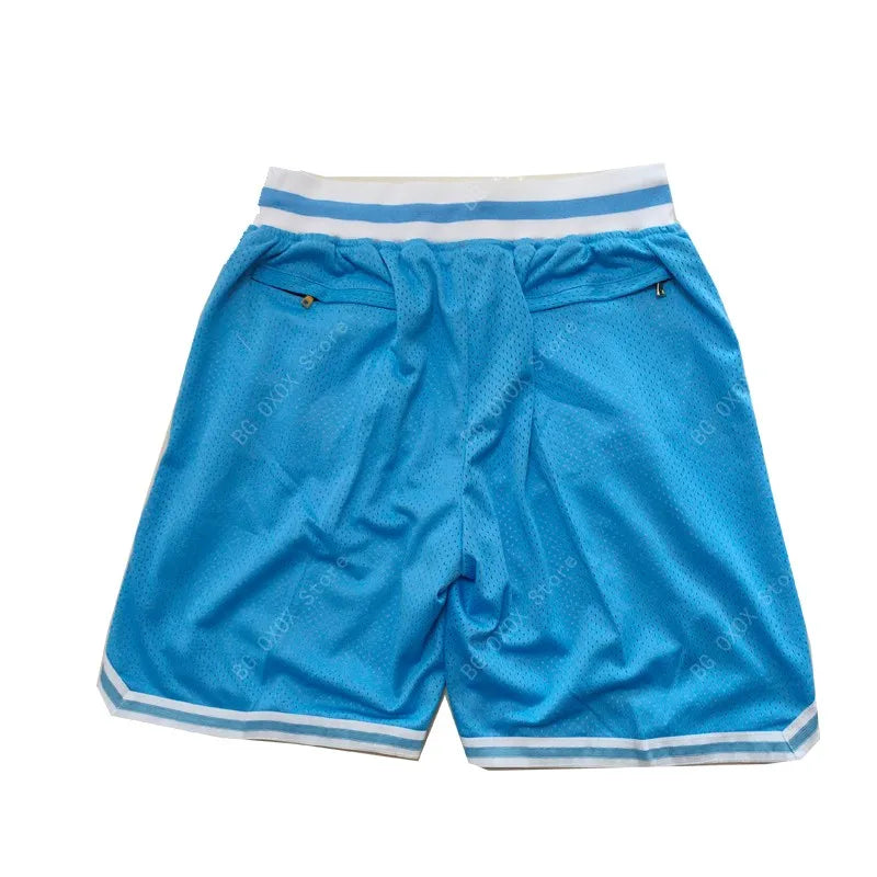 Carolina Basketball Shorts – Stitched Embroidery with Pockets