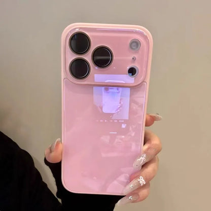 Candy Color Tempered Glass iPhone Case with Camera Protection