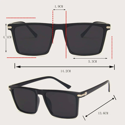 Square Sunglasses – Vintage Mirror Lens Unisex Driving Shades