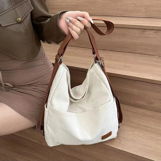 Large Capacity Canvas Commuting Crossbody Tote Bag