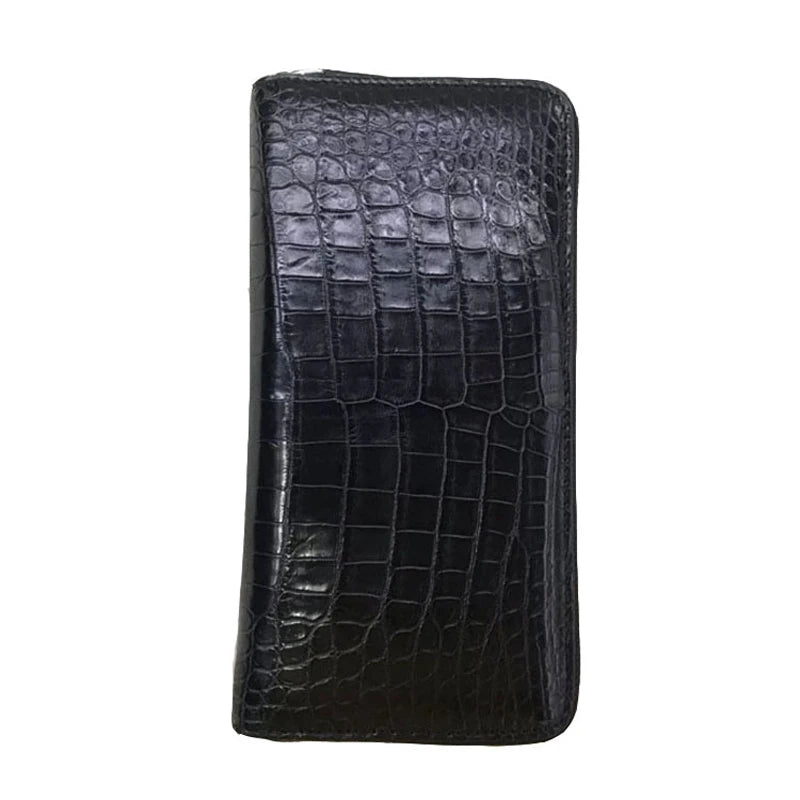 Crocodile Leather Men's Long Wallet – Luxury Alligator Organizer