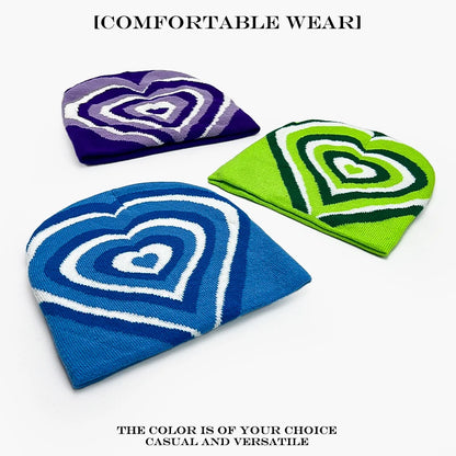 Star Knit Beanie Hat – Color Block Y2K Unisex
