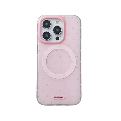 Polka Dot MagSafe iPhone Case – Clear Candy Color Cover
